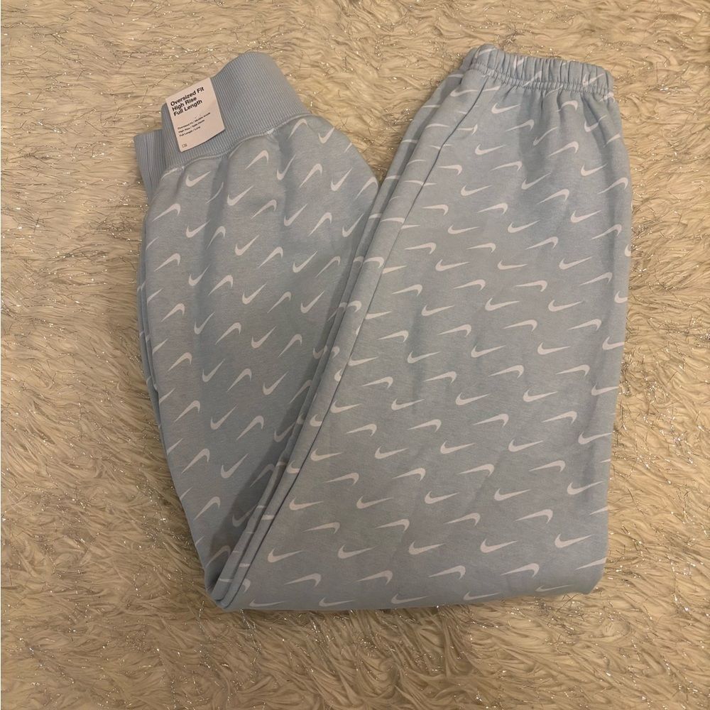 Nike Sky Blue Women’s Oversized Fit Full Length High Rise  Jogger  Size XS
